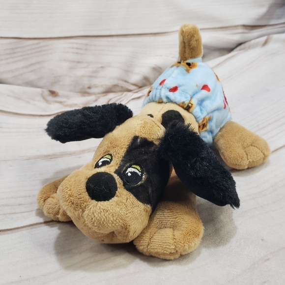 Pound Puppies Newborns Angel Brown Black Dog Blue Diaper Embroidered 8 Inch #2 - Picture 1 of 10